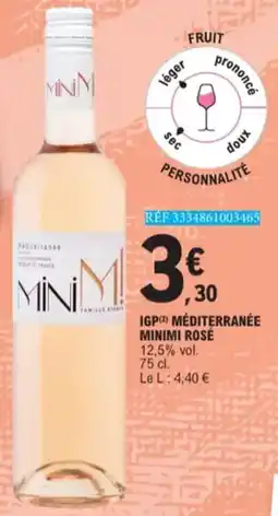 E.Leclerc IGP Méditerranée Minimi Rosé 12,5 % vol. aanbieding