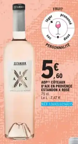 E.Leclerc AOP Côteaux D'Aix en Provence Estandon X Rose aanbieding