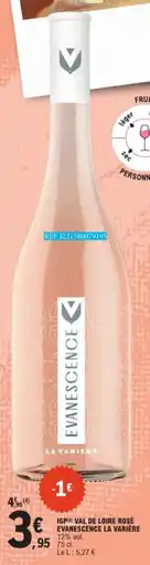 E.Leclerc IGP Val De Loire Rosé Evanescence La Varière 12% vol. aanbieding