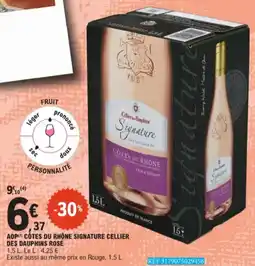 E.Leclerc AOP Côtes Du Rhône Signature Cellier Des Dauphins Rosé aanbieding