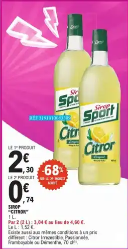 E.Leclerc Sirop Citror aanbieding
