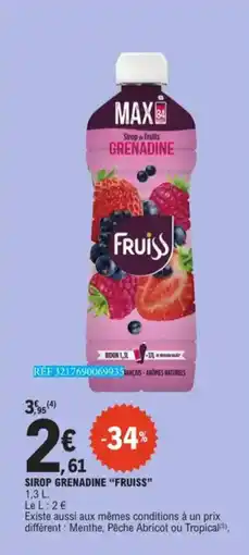 E.Leclerc Sirop Grenadine Fruiss aanbieding