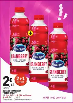 E.Leclerc Boisson Cranberry Ocean Spray aanbieding
