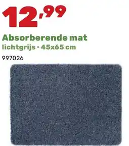 Happyland Absorberende mat lichtgrijs aanbieding