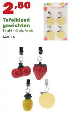 Happyland Tafelkleed gewichten fruit aanbieding