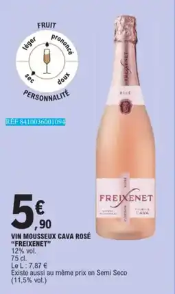 E.Leclerc Vin Mousseux Cava Rosé Freixenet 12% vol. aanbieding