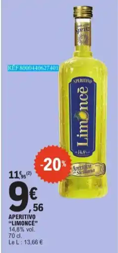 E.Leclerc Aperitivo Limonce 14.8 % vol. aanbieding