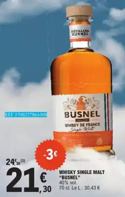 E.Leclerc Whisky Single Malt Busnel 40 % vol. aanbieding