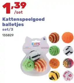 Happyland Kattenspeelgoed balletjes aanbieding