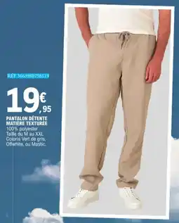 E.Leclerc Pantalon Détente Matière Texturée aanbieding
