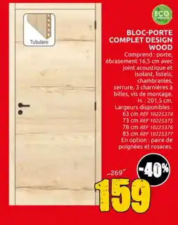 Brico Depot Bloc porte complet design wood aanbieding