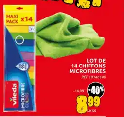 Brico Depot Lot de 14 chiffons microfibres aanbieding