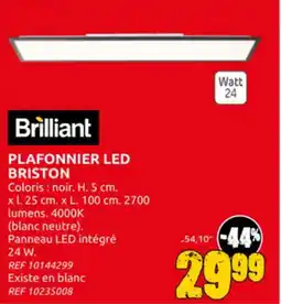 Brico Depot Brilliant plafonnier LED briston aanbieding