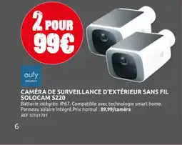 Brico Depot Caméra de surveillance d'extérieur sans fil solocam S220 aanbieding