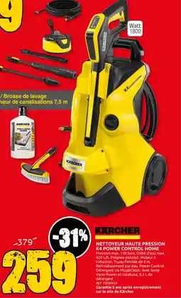 Brico Depot Karcher nettoyeur haute pression k4 power control home aanbieding