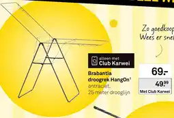 Karwei Brabantia droogrek hangon aanbieding
