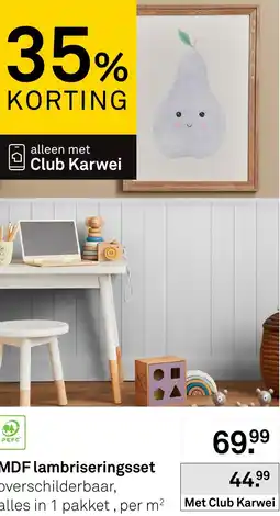 Karwei MDF lambriseringsset aanbieding