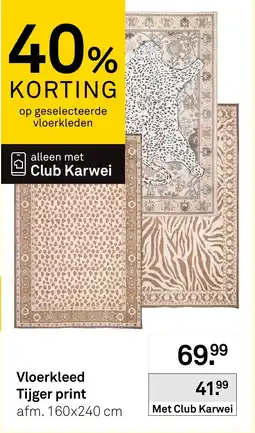 Karwei Vloerkleed tijger print aanbieding