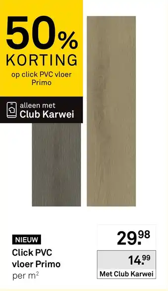 Karwei Click PVC vloer Primo aanbieding
