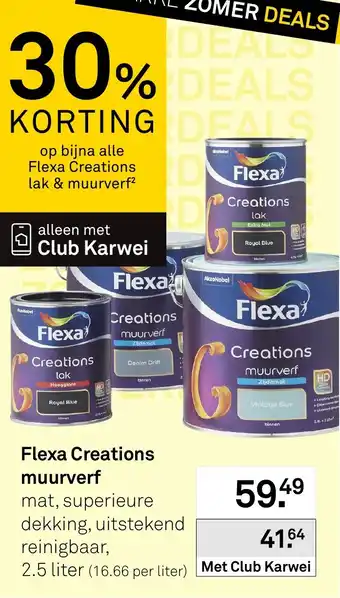 Karwei Flexa creations muurverf aanbieding