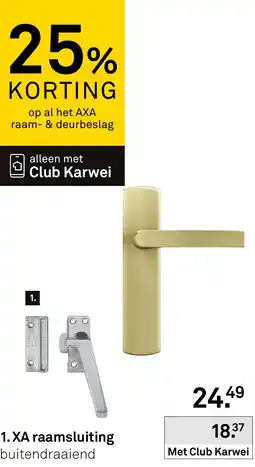 Karwei XA raamsluiting buitendraaiend aanbieding