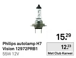 Karwei Philips autolamp H7 Vision 12972PRB1 aanbieding