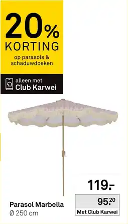 Karwei Parasol marbella aanbieding