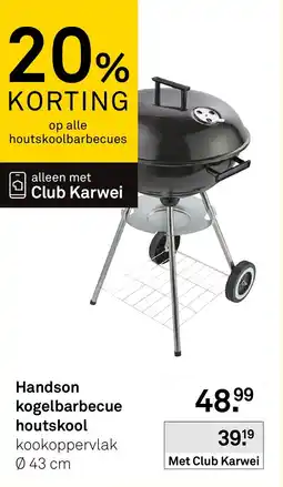 Karwei Handson kogelbarbecue houtskool aanbieding