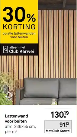 Karwei Lattenwand voor buiten aanbieding