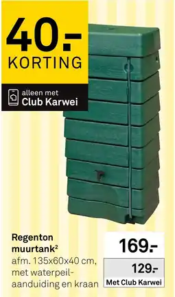 Karwei Regenton muurtank aanbieding