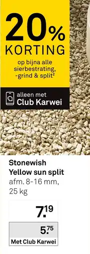Karwei Stonewish Yellow sun split aanbieding