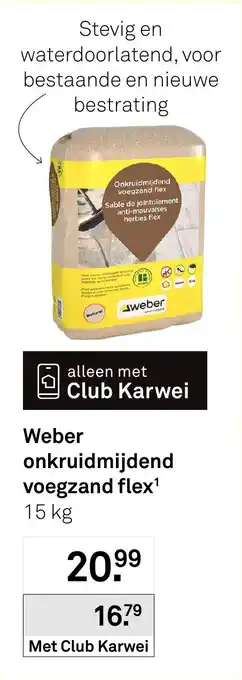 Karwei Weber onkruidmijdend voegzand flex aanbieding