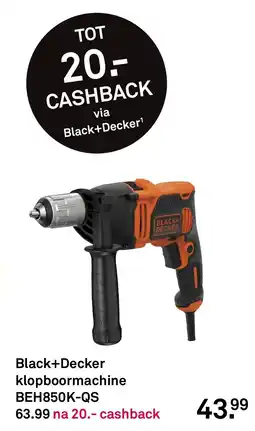 Karwei Black+Decker klopboormachine BEH850K-QS aanbieding