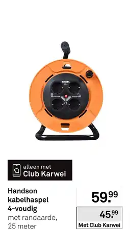 Karwei Handson kabelhaspel 4-voudig aanbieding