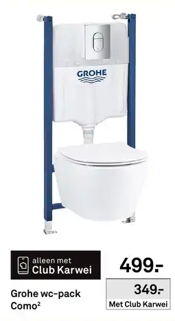 Karwei Grohe wc-pack Como2 aanbieding
