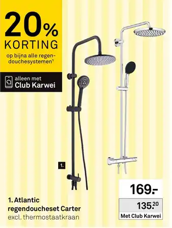 Karwei Atlantic regendoucheset Carter aanbieding