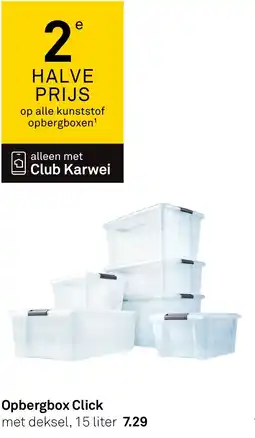 Karwei Opbergbox Click aanbieding