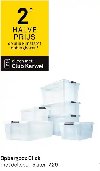 Karwei Opbergbox Click aanbieding