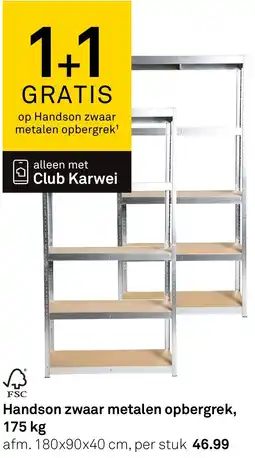 Karwei Handson zwaar metalen opbergrek aanbieding