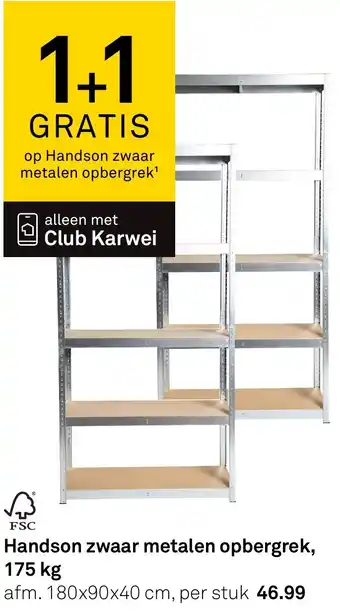 Karwei Handson zwaar metalen opbergrek aanbieding