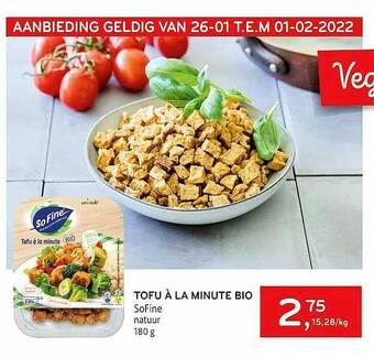 Alvo Tofu à La Minute Bio Sofine aanbieding