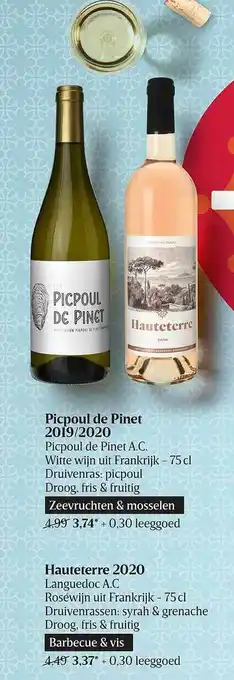 Picpoul De Pinet 2019 2020 Hauteterre 2020 Languedoc Ac