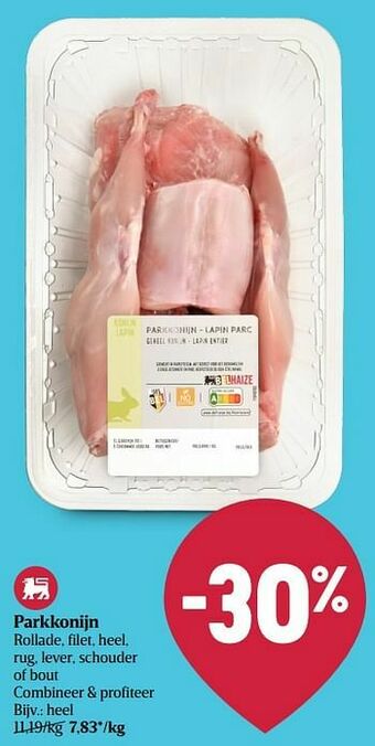 Delhaize Parkkonijn heel aanbieding