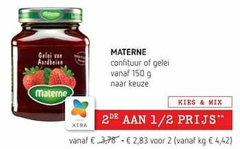 Spar Colruyt Materne confituur of gelei aanbieding