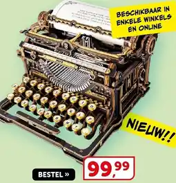Boekenvoordeel Robotime ROKR Mechanical Typewriter (LK703B) aanbieding
