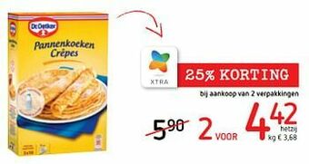 Spar Colruyt Dr. oetker pannenkoeken mix aanbieding