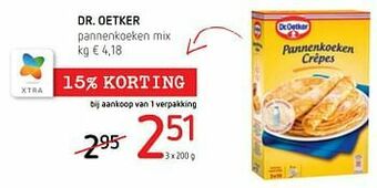 Spar Colruyt Dr. oetker pannenkoeken mix aanbieding