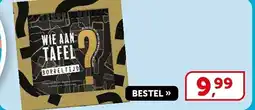 Boekenvoordeel Wie aan tafel borreltijd aanbieding