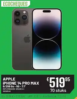 Electro Depot APPLE iPHONE 14 PRO MAX 8/258 Go - - 7.1” aanbieding