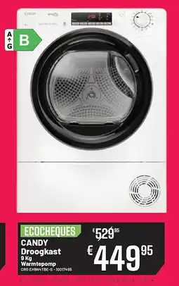 Electro Depot CANDY Droogkast Warmtepomp CRO EH9N4TBE-S aanbieding